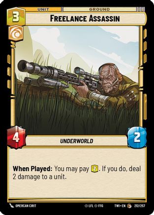 Freelance Assassin (212/257) (212/257) [Twilight of the Republic] - Fantasy Flight Games - Card Brawlers | Quebec | Canada |