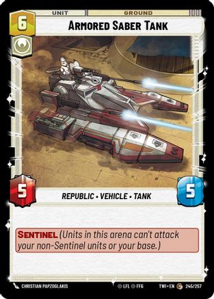 Armored Saber Tank (245/257) (245/257) [Twilight of the Republic] - Fantasy Flight Games - Card Brawlers | Quebec | Canada |