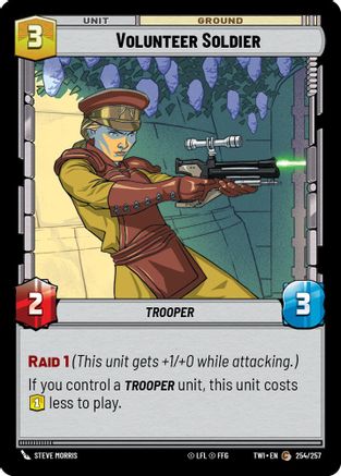 Volunteer Soldier (254/257) (254/257) [Twilight of the Republic] - Fantasy Flight Games - Card Brawlers | Quebec | Canada |