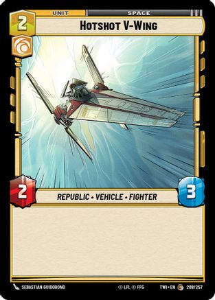 Hotshot V-Wing (209/257) (209/257) [Twilight of the Republic] - Fantasy Flight Games - Card Brawlers | Quebec | Canada |