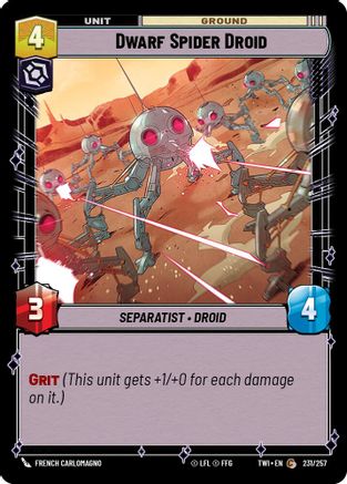 Dwarf Spider Droid (231/257) (231/257) [Twilight of the Republic] - Fantasy Flight Games - Card Brawlers | Quebec | Canada |