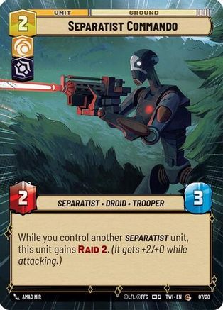 Separatist Commando (7) (Hyperspace) (7) [Twilight of the Republic] - Fantasy Flight Games - Card Brawlers | Quebec | Canada |