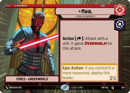 Maul - A Rival in Darkness (284) (Hyperspace) (284) [Twilight of the Republic] - Fantasy Flight Games - Card Brawlers | Quebec | Canada |
