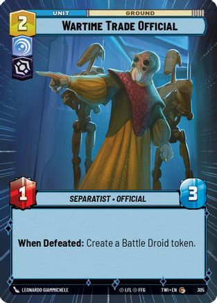 Wartime Trade Official (305) (Hyperspace) (305) [Twilight of the Republic] - Fantasy Flight Games - Card Brawlers | Quebec | Canada |