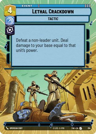 Lethal Crackdown (314) (Hyperspace) (314) [Twilight of the Republic] - Fantasy Flight Games - Card Brawlers | Quebec | Canada |