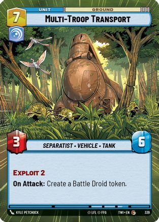 Multi-Troop Transport (339) (Hyperspace) (339) [Twilight of the Republic] - Fantasy Flight Games - Card Brawlers | Quebec | Canada |