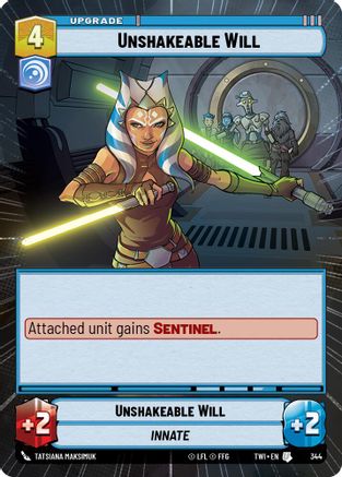 Unshakeable Will (344) (Hyperspace) (344) [Twilight of the Republic] - Fantasy Flight Games - Card Brawlers | Quebec | Canada |
