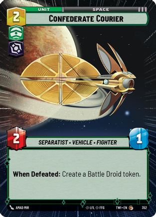 Confederate Courier (352) (Hyperspace) (352) [Twilight of the Republic] - Fantasy Flight Games - Card Brawlers | Quebec | Canada |