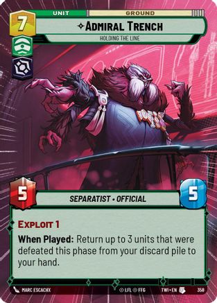 Amiral Trench - Tenir la ligne (358) (Hyperespace) (358) [Crépuscule de la République] 