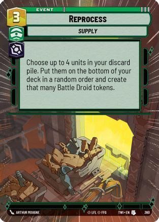 Reprocess (360) (Hyperspace) (360) [Twilight of the Republic] - Fantasy Flight Games - Card Brawlers | Quebec | Canada |