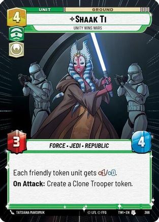 Shaak Ti - Unity Wins Wars (366) (Hyperspace) (366) [Twilight of the Republic] - Fantasy Flight Games - Card Brawlers | Quebec | Canada |