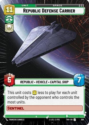 Republic Defense Carrier (369) (Hyperspace) (369) [Twilight of the Republic] - Fantasy Flight Games - Card Brawlers | Quebec | Canada |