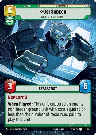 Osi Sobeck - Warden of the Citadel (385) (Hyperspace) (385) [Twilight of the Republic]