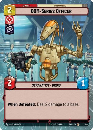 OOM-Series Officer (399) (Hyperspace) (399) [Twilight of the Republic] - Fantasy Flight Games - Card Brawlers | Quebec | Canada |