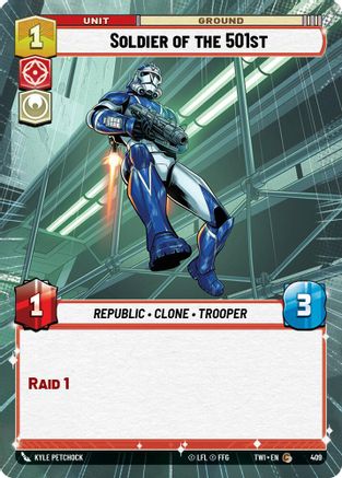 Soldier of the 501st (409) (Hyperspace) (409) [Twilight of the Republic] - Fantasy Flight Games - Card Brawlers | Quebec | Canada |