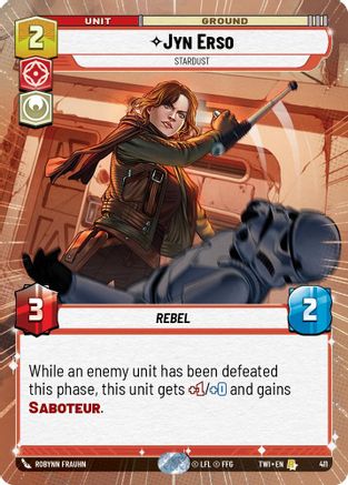 Jyn Erso - Stardust (411) (Hyperspace) (411) [Twilight of the Republic] - Fantasy Flight Games - Card Brawlers | Quebec | Canada |