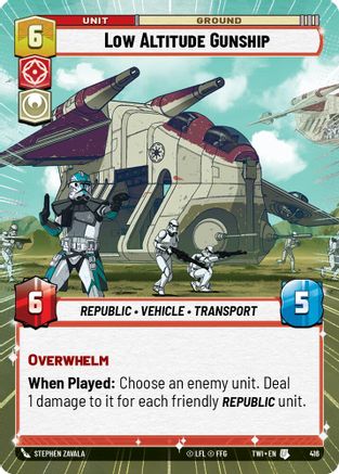 Low Altitude Gunship (416) (Hyperspace) (416) [Twilight of the Republic] - Fantasy Flight Games - Card Brawlers | Quebec | Canada |