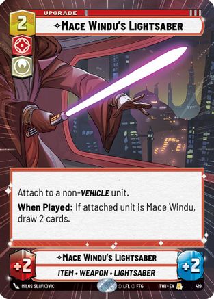 Mace Windu's Lightsaber (419) (Hyperspace) (419) [Twilight of the Republic] - Fantasy Flight Games - Card Brawlers | Quebec | Canada |