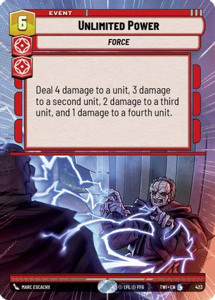 Unlimited Power (423) (Hyperspace) (423) [Twilight of the Republic] - Fantasy Flight Games - Card Brawlers | Quebec | Canada |