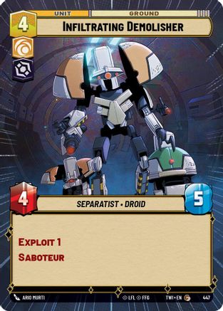 Infiltrating Demolisher (447) (Hyperspace) (447) [Twilight of the Republic] - Fantasy Flight Games - Card Brawlers | Quebec | Canada |