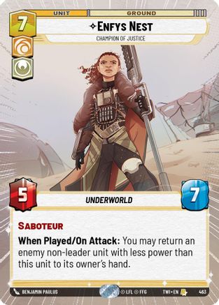 Enfys Nest - Champion of Justice (463) (Hyperspace) (463) [Twilight of the Republic] - Fantasy Flight Games - Card Brawlers | Quebec | Canada |