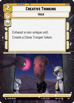 Creative Thinking (465) (Hyperspace) (465) [Twilight of the Republic] - Fantasy Flight Games - Card Brawlers | Quebec | Canada |