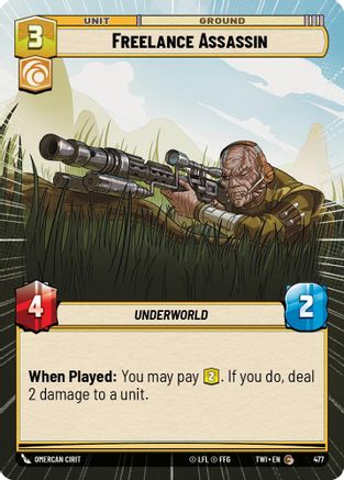 Freelance Assassin (477) (Hyperspace) (477) [Twilight of the Republic] - Fantasy Flight Games - Card Brawlers | Quebec | Canada |