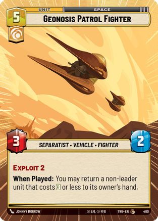 Geonosis Patrol Fighter (480) (Hyperspace) (480) [Twilight of the Republic] - Fantasy Flight Games - Card Brawlers | Quebec | Canada |