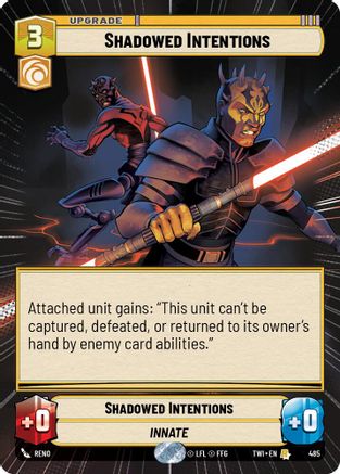 Shadowed Intentions (485) (Hyperspace) (485) [Twilight of the Republic] - Fantasy Flight Games - Card Brawlers | Quebec | Canada |