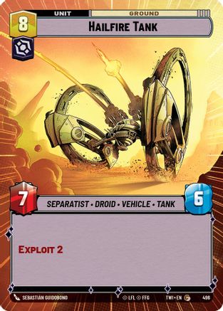 Hailfire Tank (496) (Hyperspace) (496) [Twilight of the Republic] - Fantasy Flight Games - Card Brawlers | Quebec | Canada |