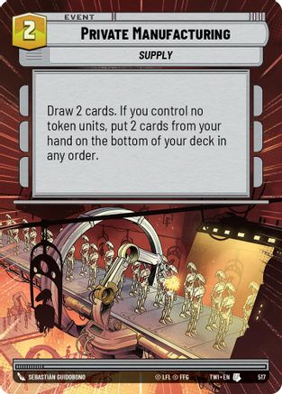 Private Manufacturing (517) (Hyperspace) (517) [Twilight of the Republic] - Fantasy Flight Games - Card Brawlers | Quebec | Canada |