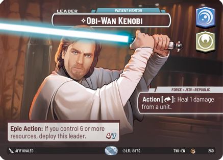 Obi-Wan Kenobi - Patient Mentor (260) (Showcase) (260) [Twilight of the Republic] - Fantasy Flight Games - Card Brawlers | Quebec | Canada |