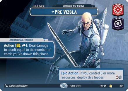Pre Vizsla - Pursuing the Throne (267) (Showcase) (267) [Twilight of the Republic] - Fantasy Flight Games - Card Brawlers | Quebec | Canada |