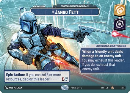 Jango Fett - Concealing the Conspiracy (273) (Showcase) (273) [Twilight of the Republic] - Fantasy Flight Games - Card Brawlers | Quebec | Canada |