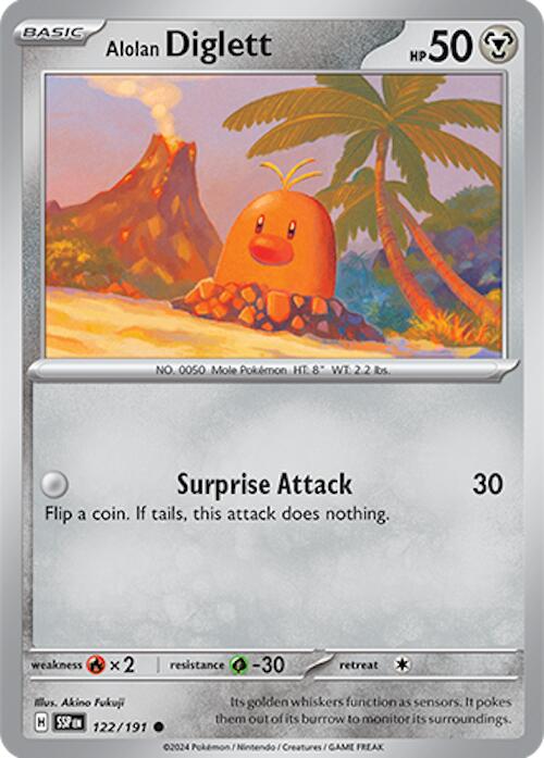 Alolan Diglett (122/191) [Scarlet & Violet: Surging Sparks] - Pokémon - Card Brawlers | Quebec | Canada |
