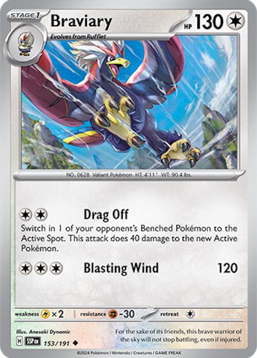 Braviary (153/191) [Scarlet & Violet: Surging Sparks] - Pokémon - Card Brawlers | Quebec | Canada |