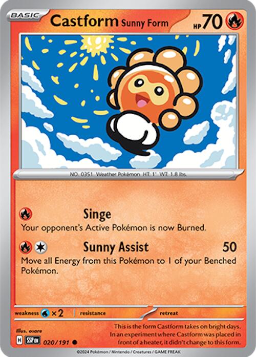 Castform Sunny Form (020/191) [Scarlet & Violet: Surging Sparks] - Pokémon - Card Brawlers | Quebec | Canada |