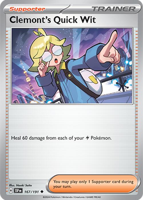 Clemont's Quick Wit (167/191) [Scarlet & Violet: Surging Sparks] - Pokémon - Card Brawlers | Quebec | Canada |