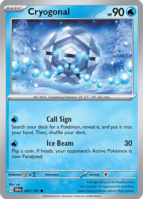 Cryogonal (047/191) [Scarlet & Violet: Surging Sparks] - Pokémon - Card Brawlers | Quebec | Canada |