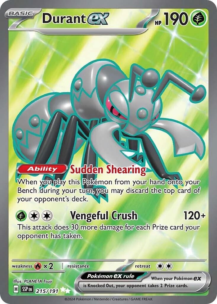 Durant ex (215/191) [Scarlet & Violet: Surging Sparks] - Pokémon - Card Brawlers | Quebec | Canada |