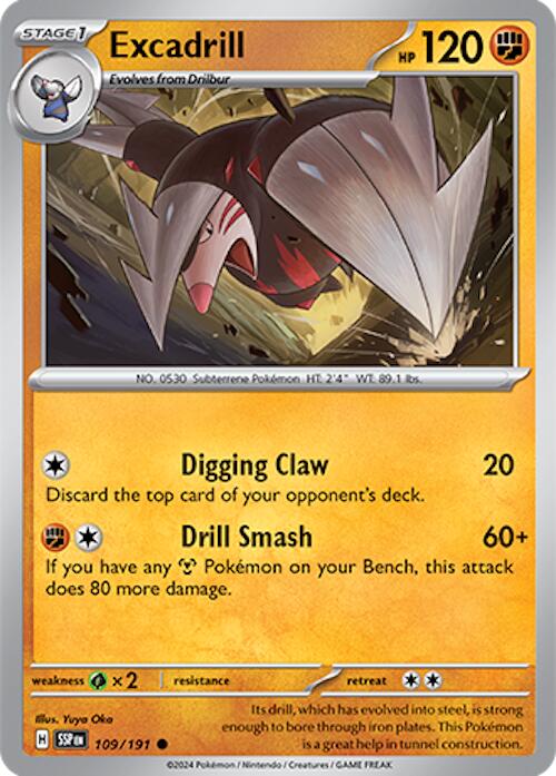 Excadrill (109/191) [Scarlet & Violet: Surging Sparks] - Pokémon - Card Brawlers | Quebec | Canada |