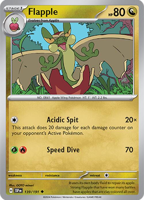 Flapple (139/191) [Scarlet & Violet: Surging Sparks] - Pokémon - Card Brawlers | Quebec | Canada |