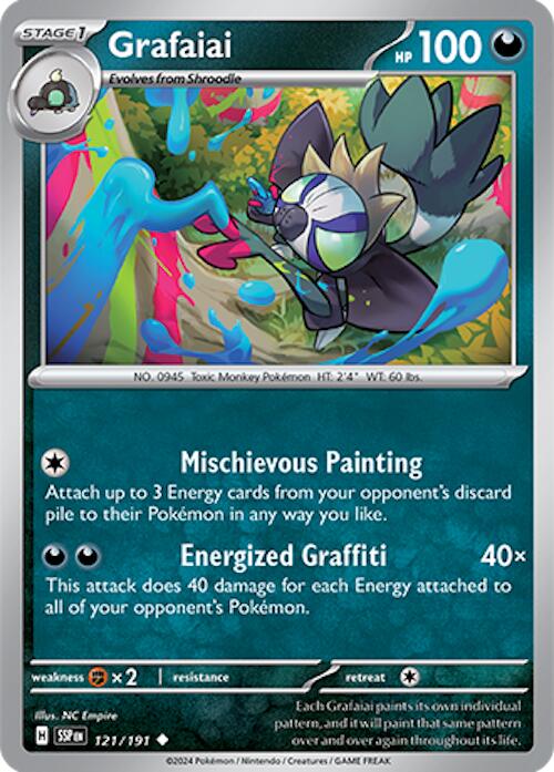 Grafaiai (121/191) [Scarlet & Violet: Surging Sparks] - Pokémon - Card Brawlers | Quebec | Canada |