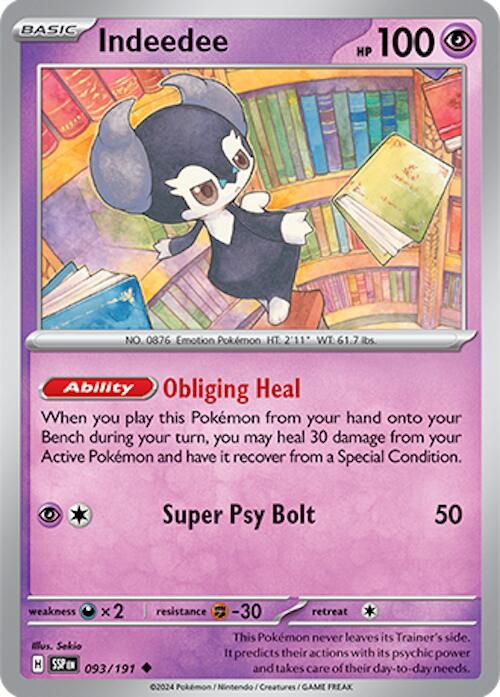 Indeedee (093/191) [Scarlet & Violet: Surging Sparks] - Pokémon - Card Brawlers | Quebec | Canada |