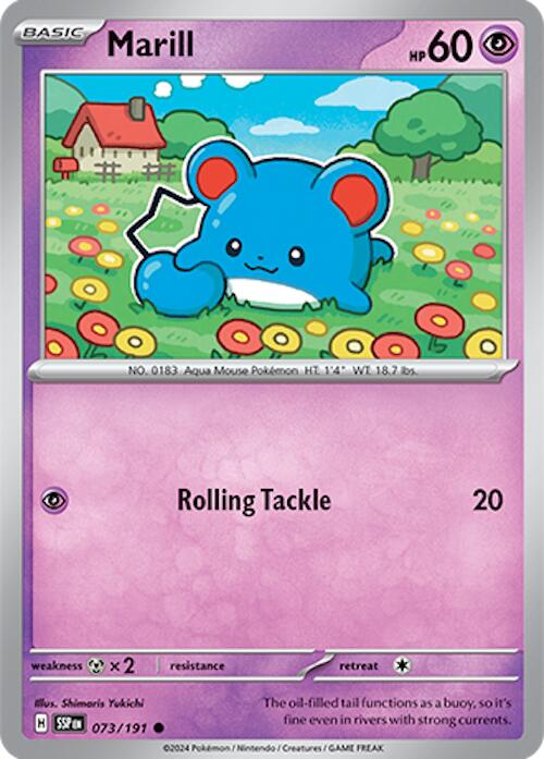 Marill (073/191) [Scarlet & Violet: Surging Sparks] - Pokémon - Card Brawlers | Quebec | Canada |
