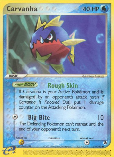 Carvanha (51/109) [EX: Ruby & Sapphire] - Pokémon - Card Brawlers | Quebec | Canada |