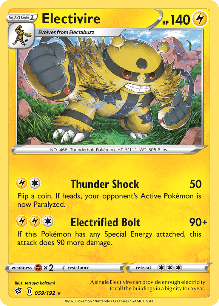 Electivire (059/192) [Sword & Shield: Rebel Clash] - Pokémon - Card Brawlers | Quebec | Canada |