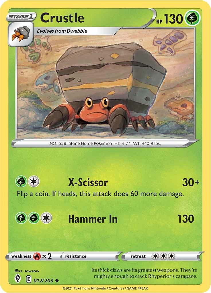 Crustle (012/203) [Sword & Shield: Evolving Skies] - Pokémon - Card Brawlers | Quebec | Canada |