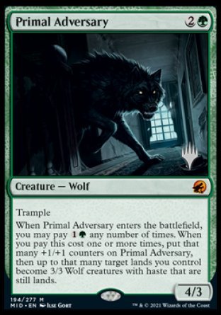 Primal Adversary (Promo Pack) [Innistrad: Midnight Hunt Promos] - Magic: The Gathering - Card Brawlers | Quebec | Canada |