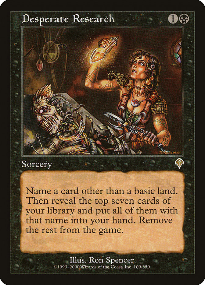 Desperate Research [Invasion] - Magic: The Gathering - Card Brawlers | Quebec | Canada |